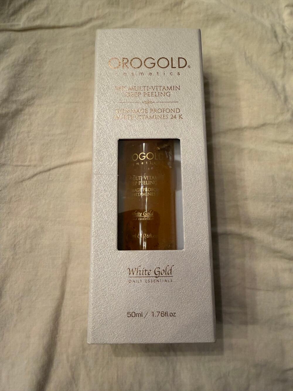OROGOLD 24K Multi-Vitamin Deep Peeling Facial Exfoliator White Gold Boxed 50ml